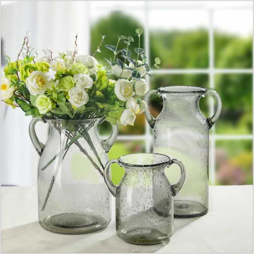 Creative Double Ear Bubble Vases, Transparent Glass Vase, Modern Simplicity Flower Arranger, Household Decoration Crafts