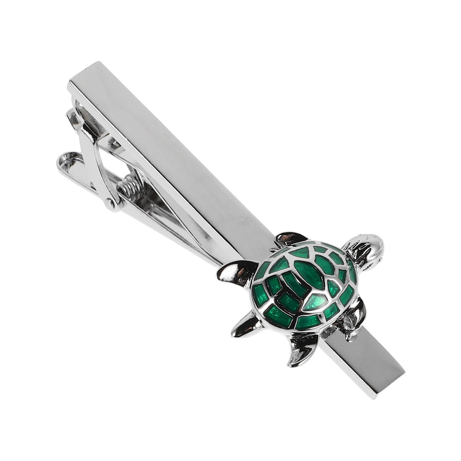 

For Men Green Animal Design Metal Necktie Clasp Novelty Tie Clasp Pin Animal Fashion Brooch Ocean-Themed Accessory