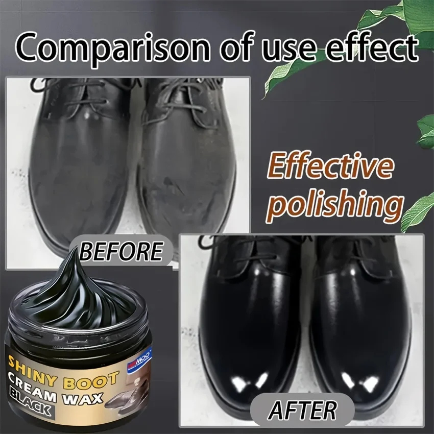 Shoe Polish Care Set with Sponge - Suitable for Shoes, Bags, Jackets, Sofas, and Other Leather Items - Provides Quick Shine