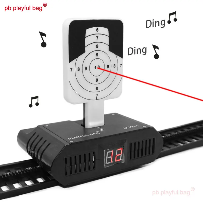 Bolsa juguetona PB para deportes al aire libre, reinicio automático, inducción láser de 2mw, puntuación electrónica, entrenamiento de tiro, modelo objetivo, juguete QG380