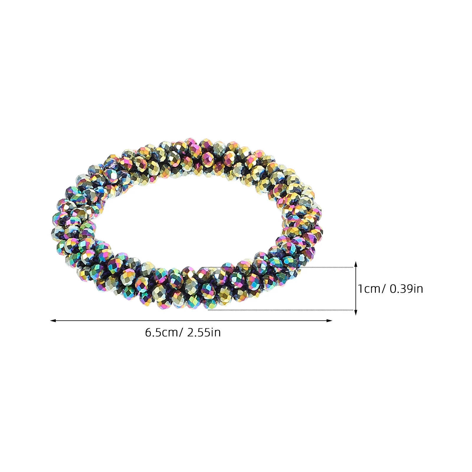 3 قطع من إكسسوارات الشعر الكريستالية بتصميم بسيط من حجر الراين، ربطات عنق مرنة بدون ضرر، ربطات شعر على شكل ذيل حصان للنساء والفتيات #6