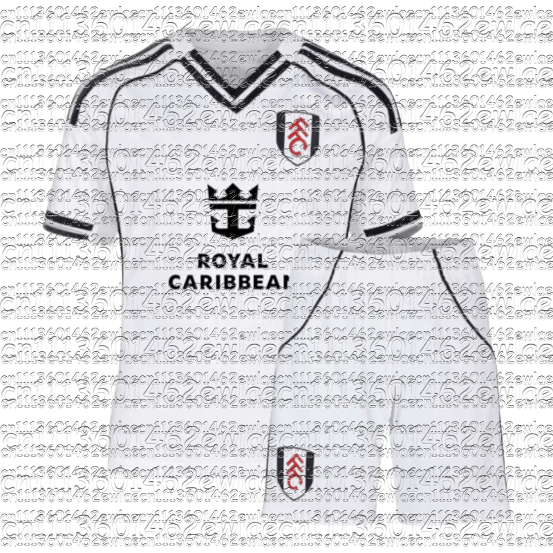 

2026 New Fulham Family Matching Soccer Jersey Set White Black Trim Breathable Moisture Wicking Sports Uniform Kit Training Top