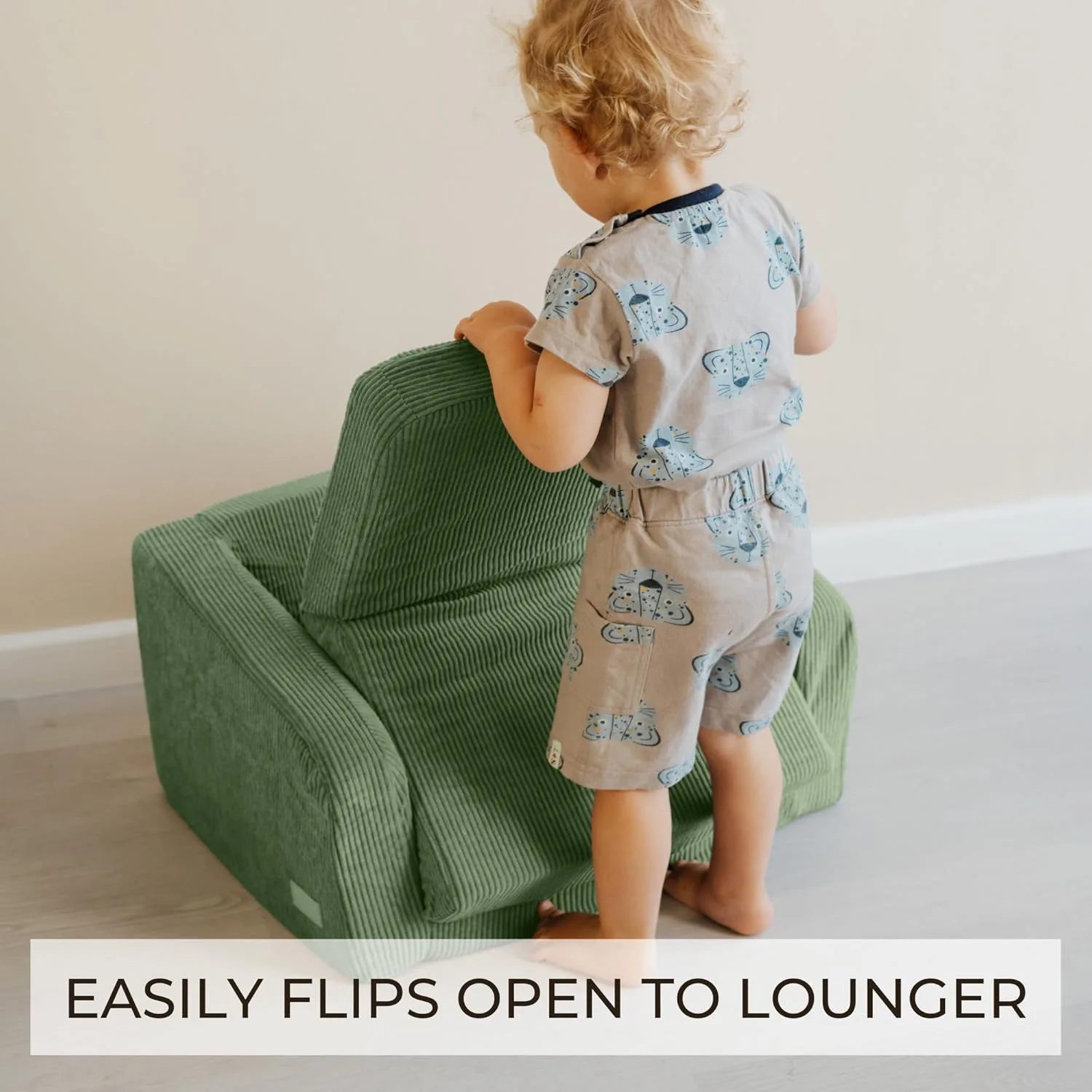 Amazon foldable children's sponge sofa infant play seat vacuum packaging compressible small sofa