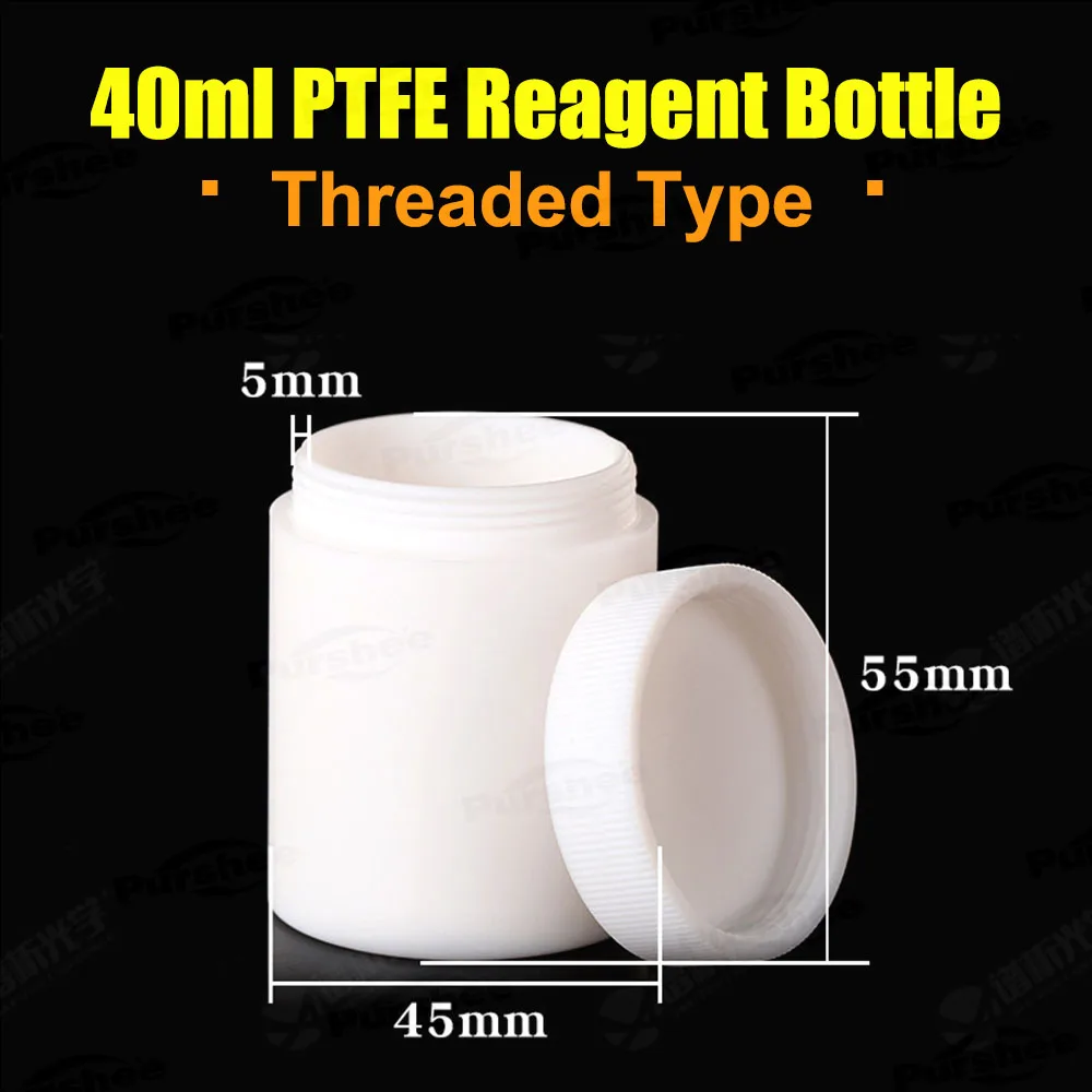 PTFE-Schraubverschluss-Reagenzflasche Hochtemperaturbeständig Säure- und Alkalibeständig mit Deckel Verschiedene Größen Labor-Aufbewahrungsflasche – Detail 28