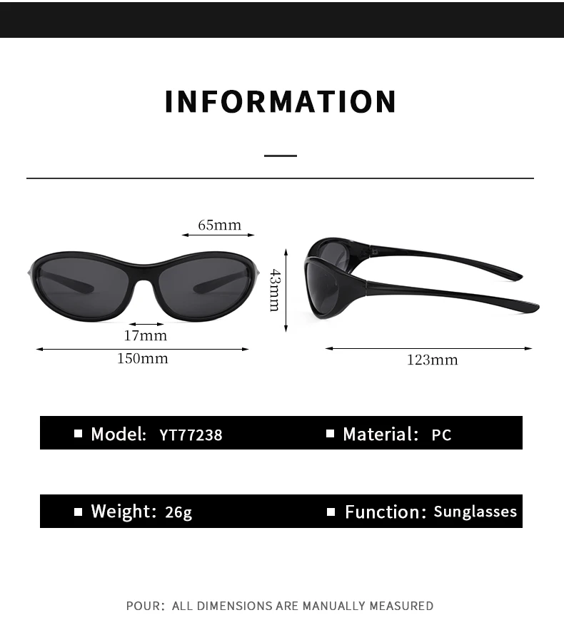 Y2K Punk Sportsonnenbrille für Männer und Frauen, integrierte Sonnenbrille, Markendesigner, Vintage-Sonnenbrille, UV400, Punk-Mode-Sonnenbrille – Detail 7