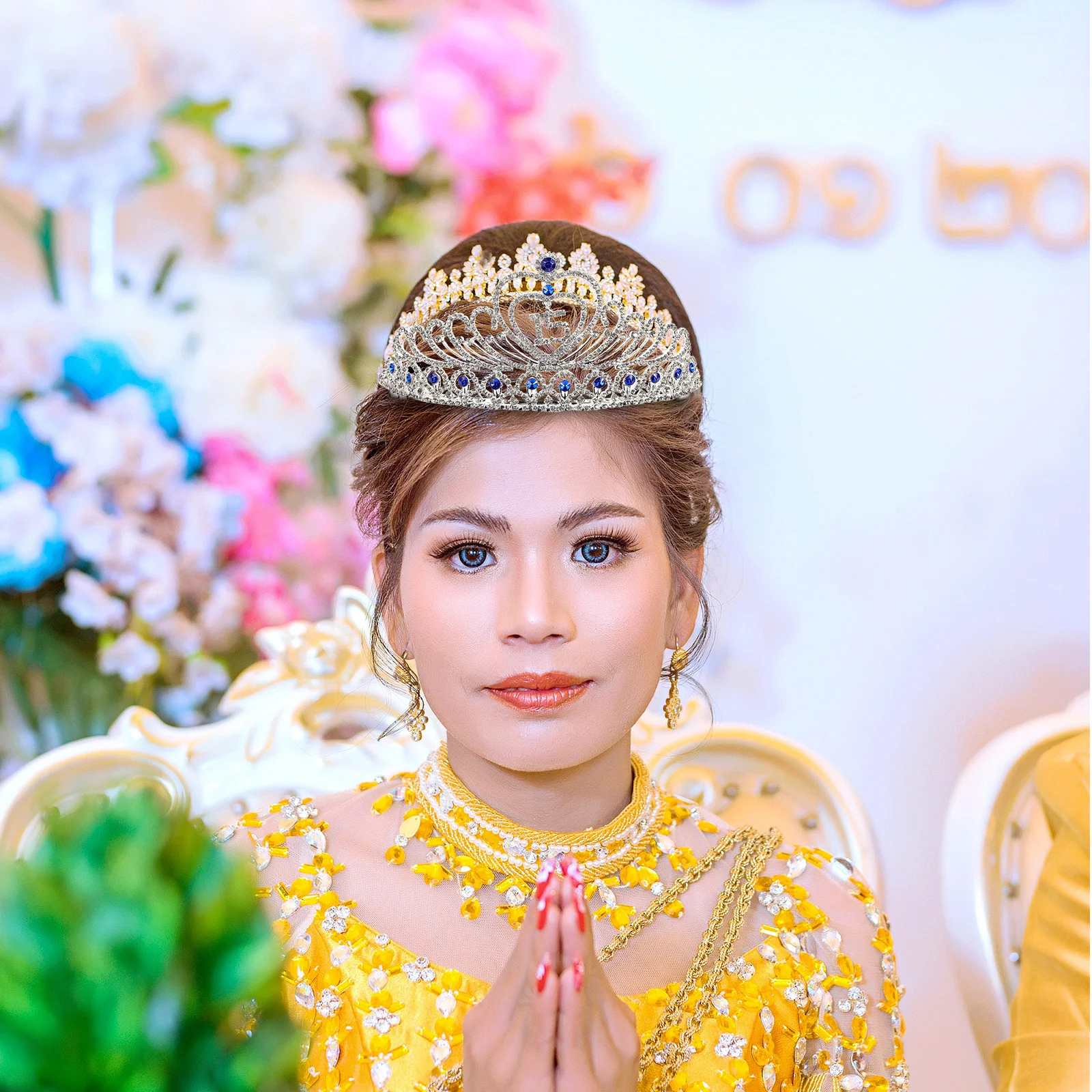 

Birthday Party Rhinestone Crystal Tiara Elegant Birthday Tiara Sweet 15 Crown Sparkle Royalty Headband