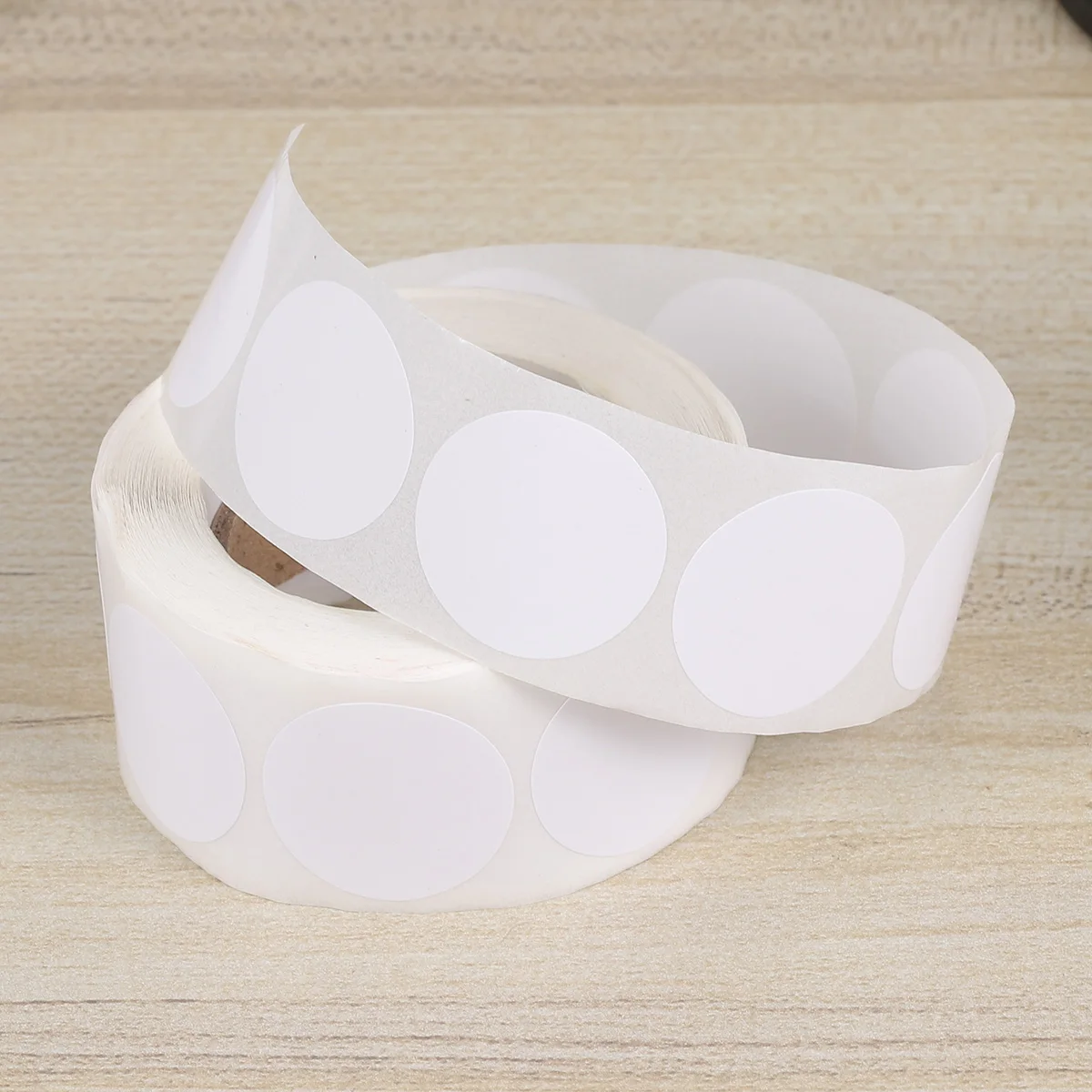 

500pcs Round Adhesive Label Diy Tag For Gifts White Stickers Kitchen School Yard Sale Wedding Birthday Festival Decorative