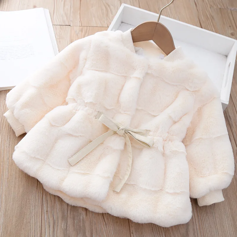 Fall winter newborn baby girls clothes outfits thick warm fur coats for girls baby cloth 1 year babies birthday outerwear coats