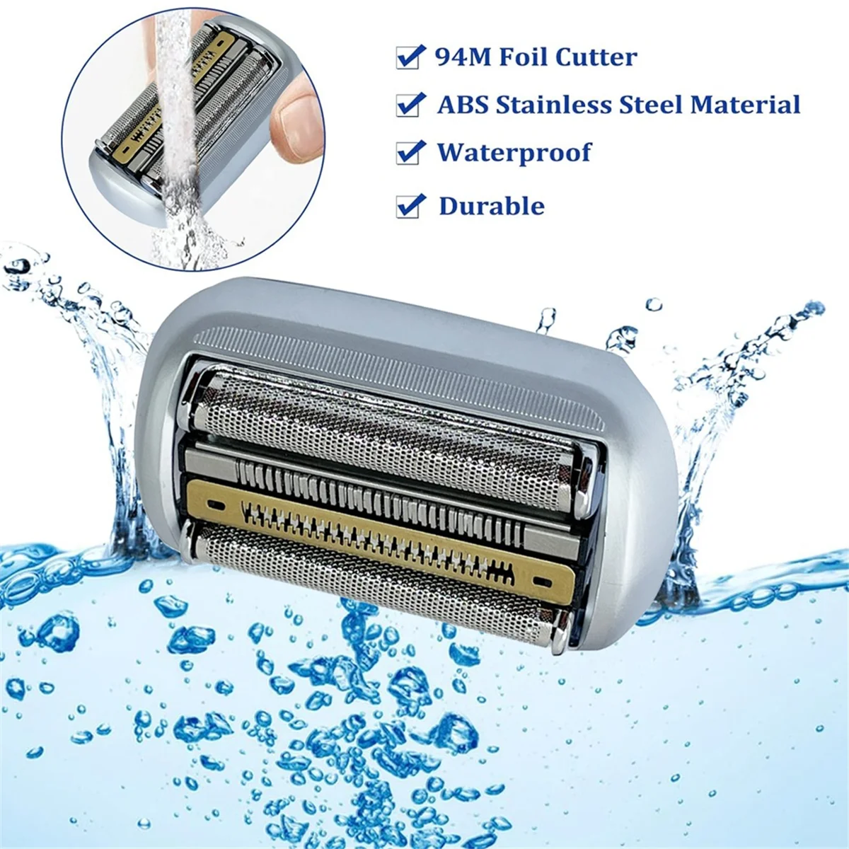 92M Replacement Shaver Head for Braun 9 Serie Foil Shaver 9040S, 9080Cc, 9093S, 9095Cc, 9240S, 9242S, 9260S, 9280Cc,_A66K