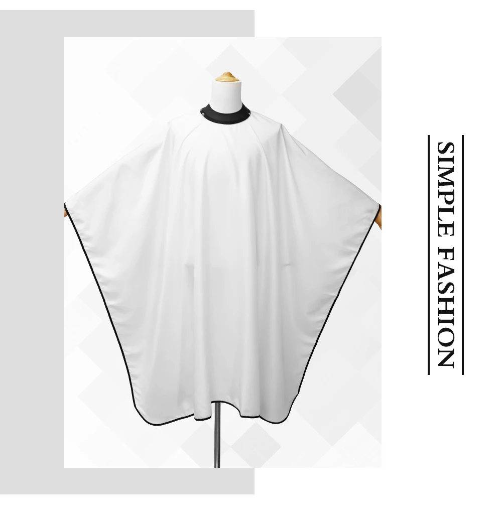 Silikon Ausschnitt Haarschnitt Tuch Versteckte Schnalle Wasserdicht Barber Schwarz Cape Friseur Mantel Frisur Kleid Barbershop Liefert – Detail 4