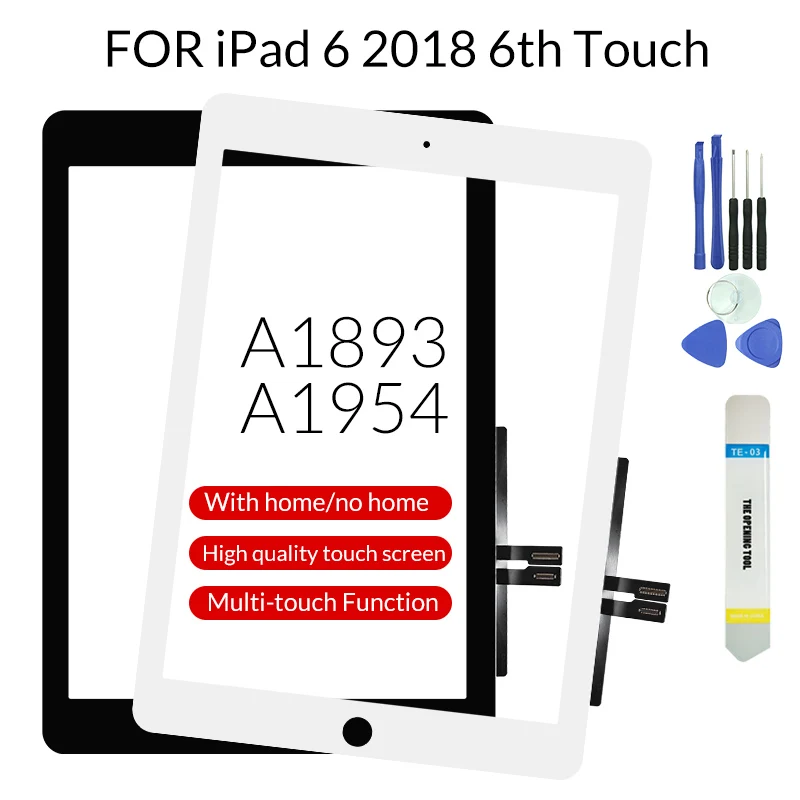 

1 шт. для Apple iPad 2018 версия 6 поколения 6-го поколения A1893 aсенсорная панель экрана для замены Стекло датчика дигитайзера + Инструменты