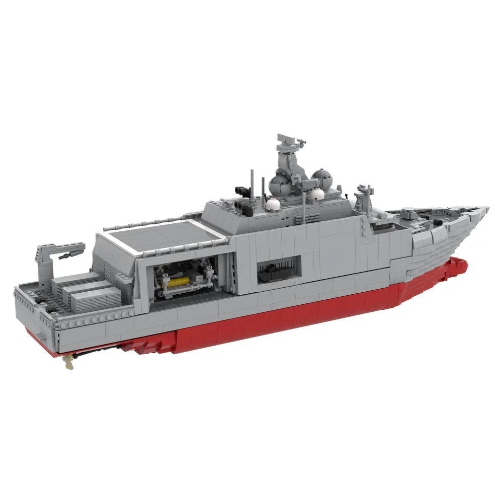 MOC Dutch Navy Model Building Blocks Class Mine Countermeasures Vessel Maritime Battleship Fighter Bricks Assembled Toy Kid Gift