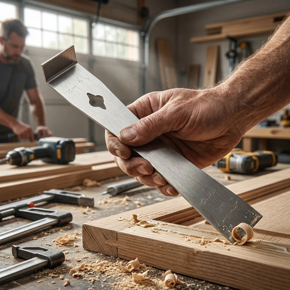 10-Inch Stainless Steel Tool for Prying Scraping and Lifting with Flat Angled Edge Suitable for Tight Spaces and Broad Surfaces