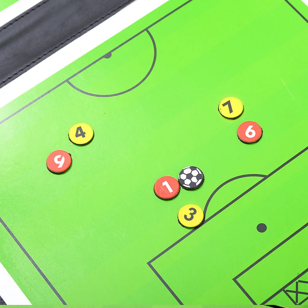 Tablero de entrenamiento de fútbol, portapapeles magnético de borrado en seco de 2,5 secciones, pizarra blanca táctica plegable reutilizable para entrenamiento en equipo