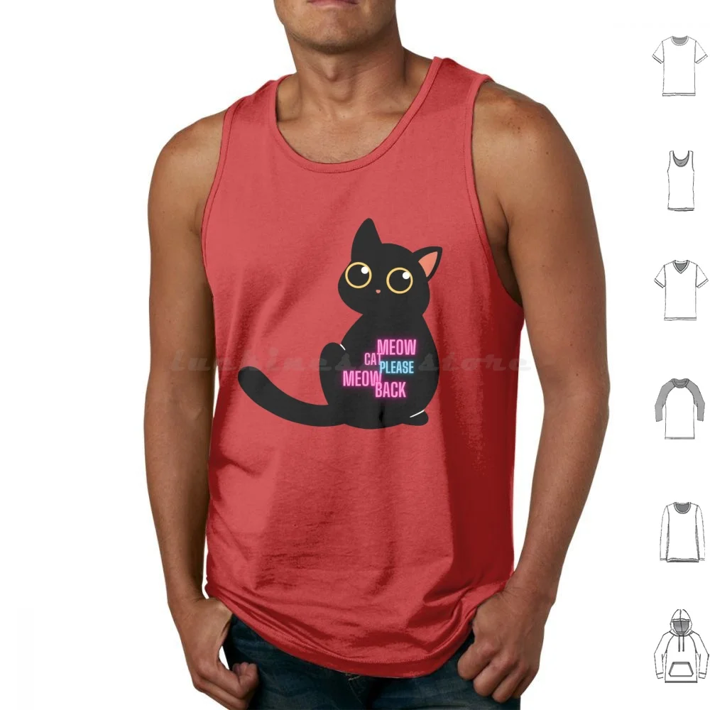 Baby Lasagna Tank Tops Vest Sleeveless Baby Lasagna Baby Lasagna Meow Cat Please Meow Back Esc 2024 Esc Cat Rim Tim