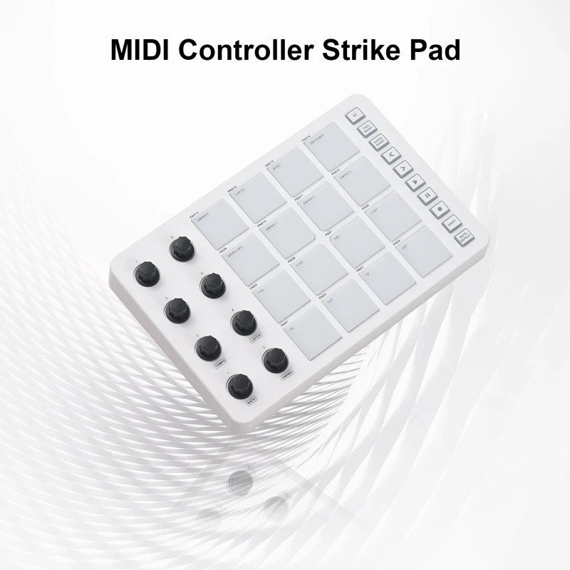 M-VAVE MIDI-контроллер Strike Pad Kit RGB Подсветка MIDI-клавиатура BT Разъем Низкая задержка Выходной интерфейс 3,5 мм Набор MIDI-кладок