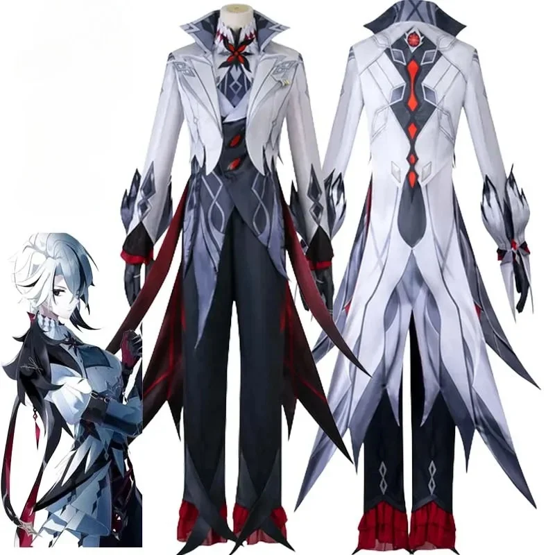 

Genshin Impact Fatui Harbinger Set Servant Snezhnaya Halloween Costumes For Women Arlecchino The Knave Cosplay Costume 2026