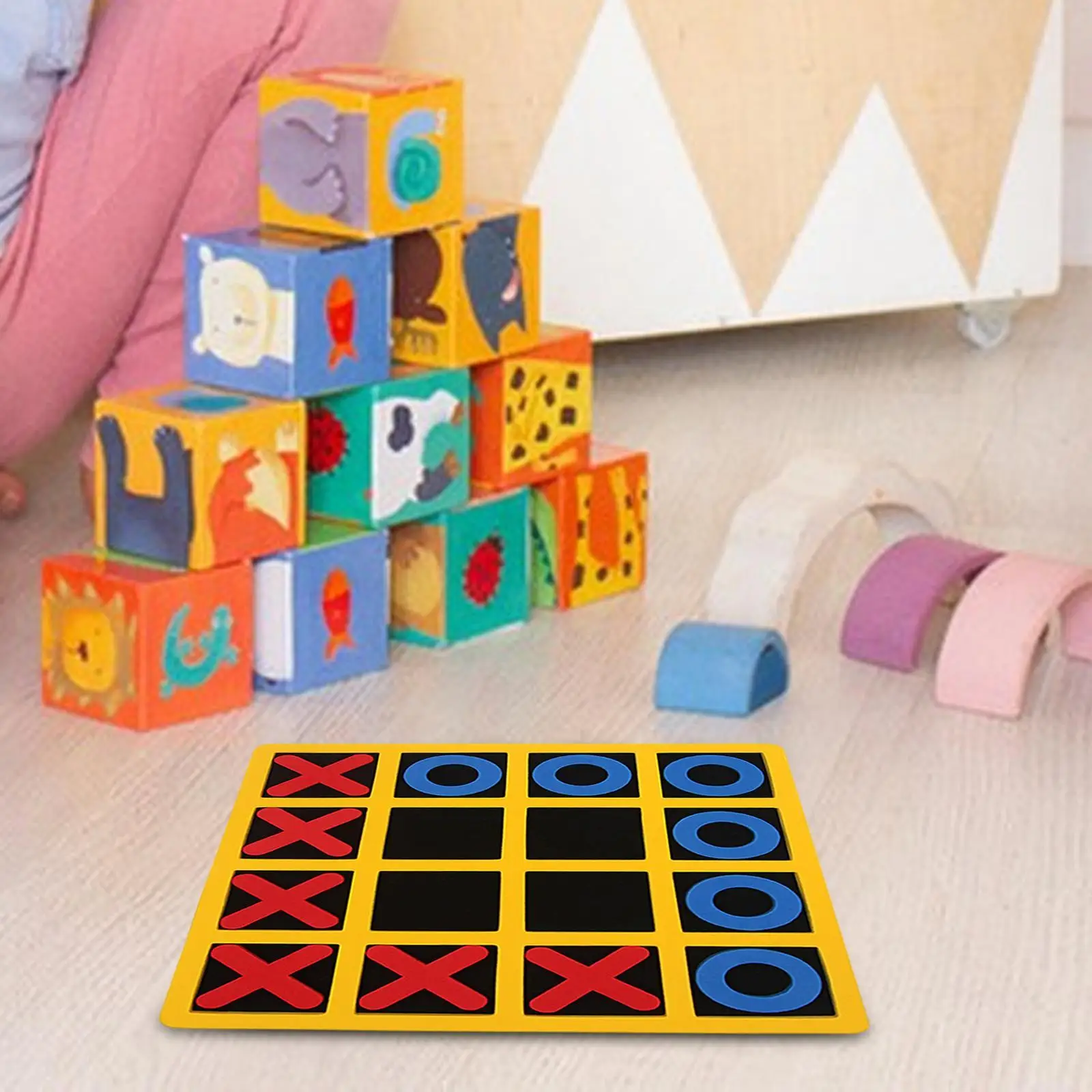 Tic TAC Toe Juego de mesa Juegos de mesa de estrategia para niños en interiores y exteriores familiares