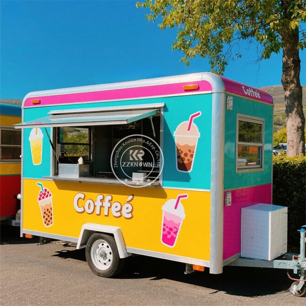 

Customized Mobile Food Cart Hot Dog Taco Snack Bar Catering Truck Fast Food Truck Trailer With Full Kitchen