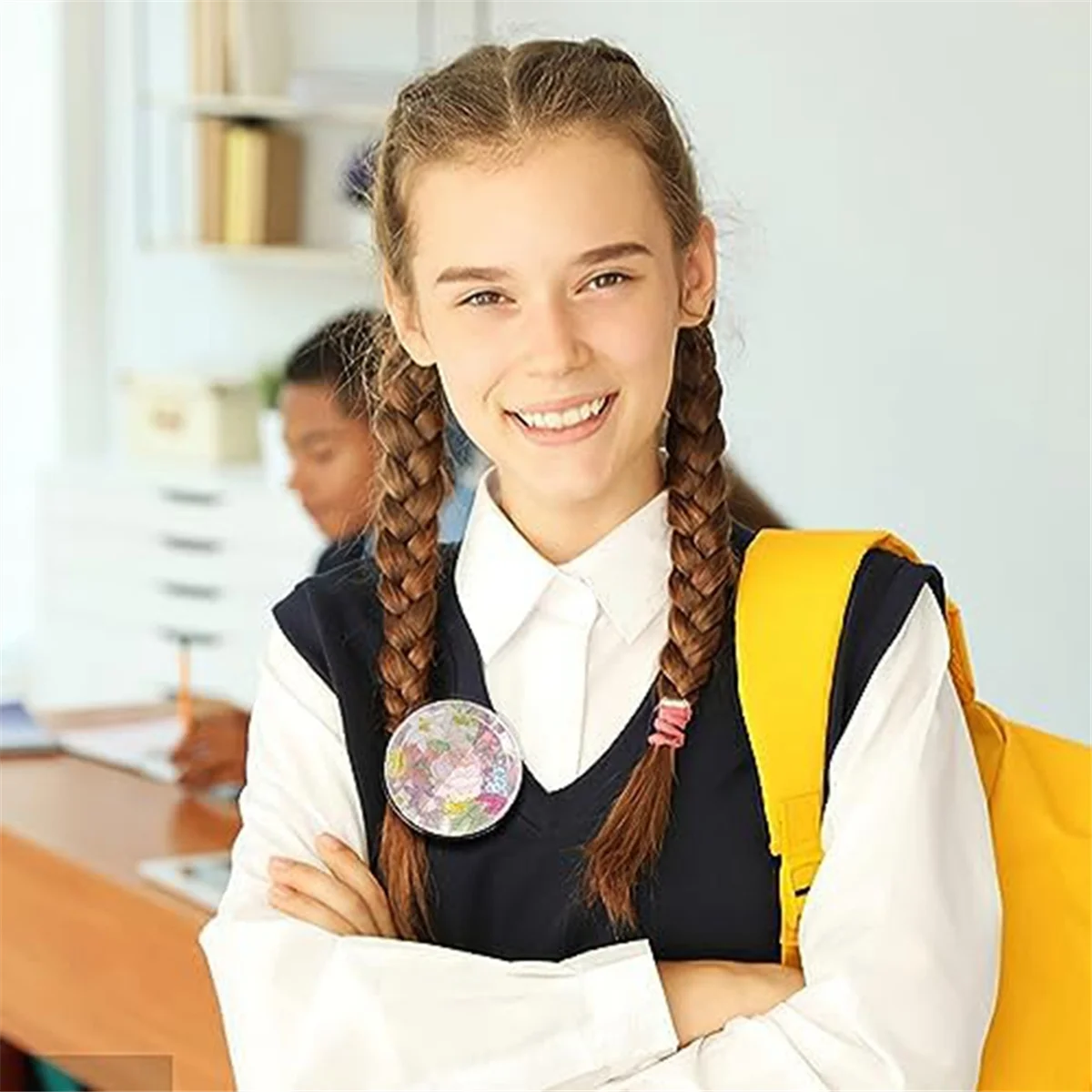 Set of 15 Acrylic Button Pins,Button Pins Make Your Own Button Picture Designs Button Badges for DIY Crafts