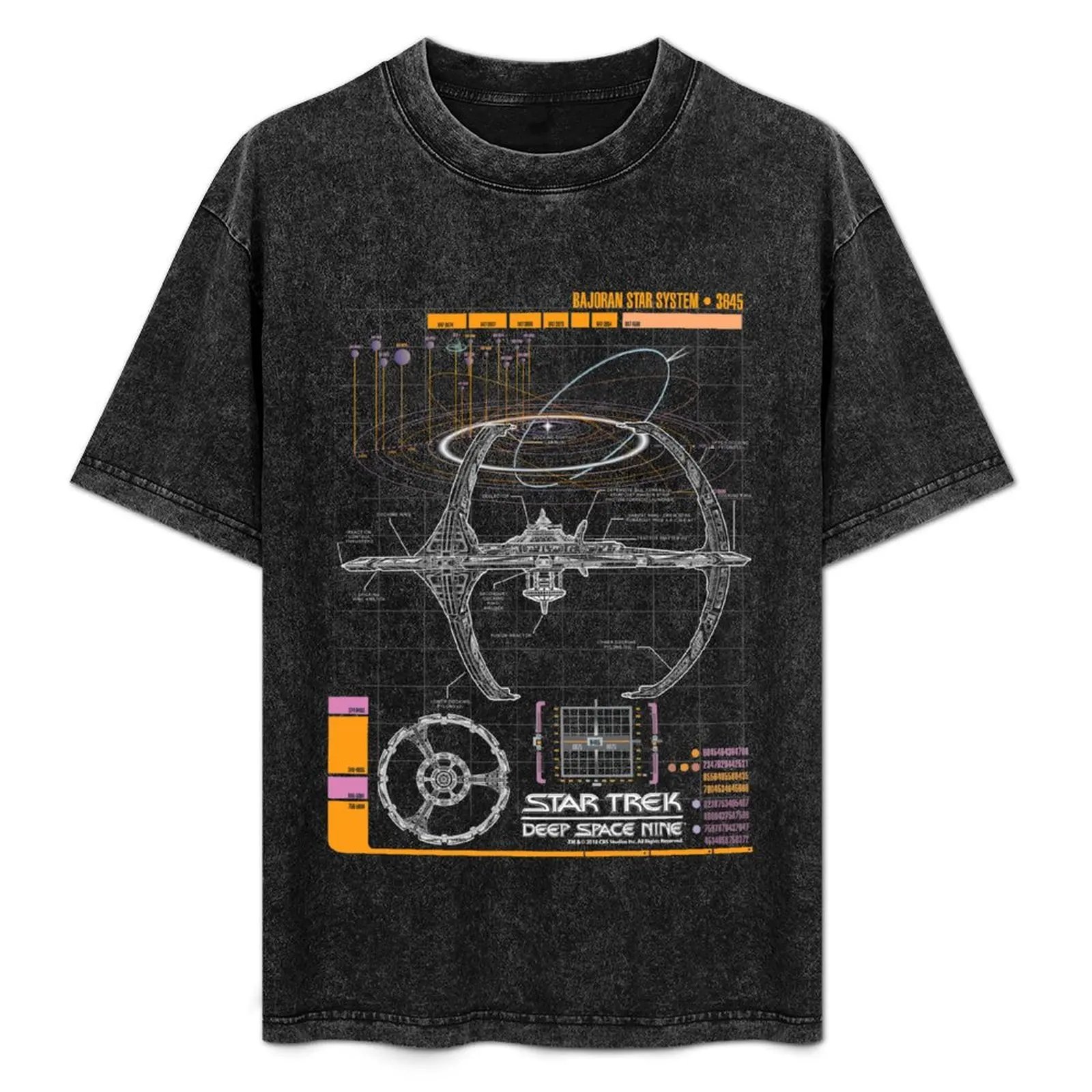 Star Trek Deep Space Nine Bajorian Star System Schematics T-Shirt fashion shirts boys animal print heavyweight t shirts for men