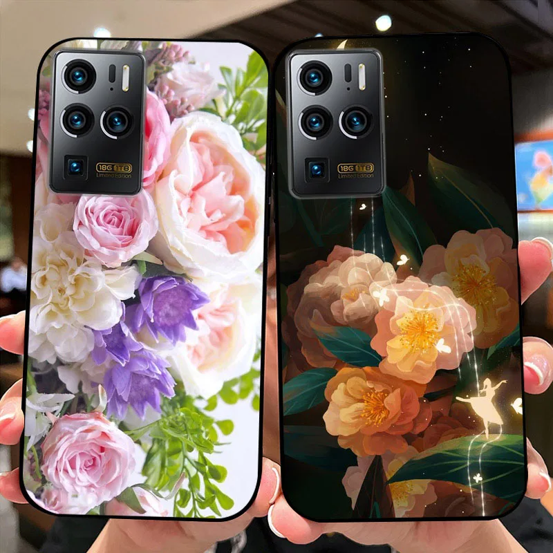 For ZTE Axon 30 Ultra 5G Case Axon30 Pro+ Shockproof Silicone Phone Cover For ZTE Axon 30 Pro 5G Coque 30S Color Printing Bumper