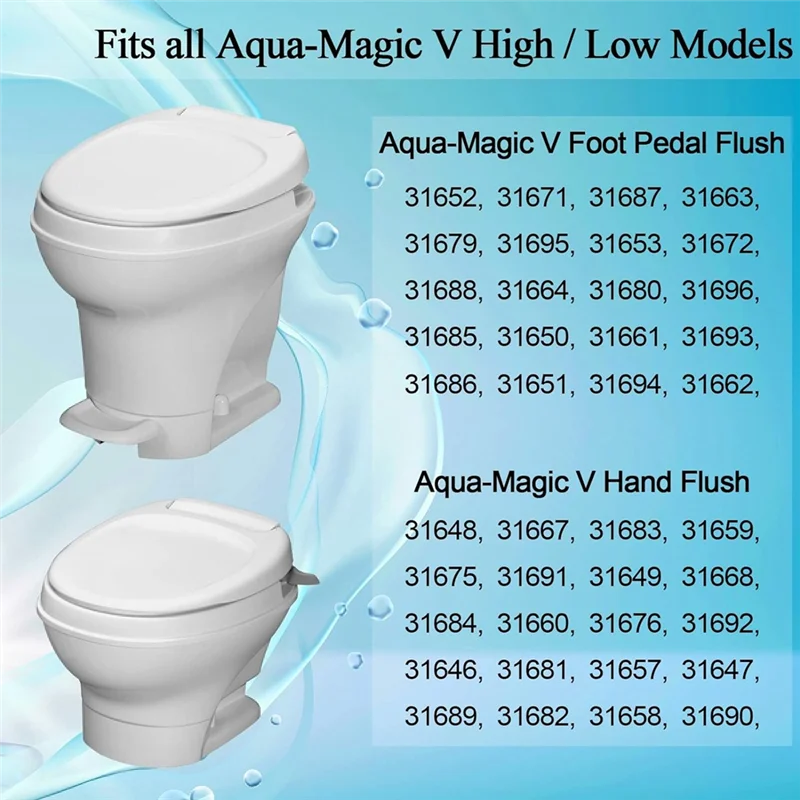 Kit valvola WC ABLU-RV 31705 per parti WC Aqua Magic V 31688 31687