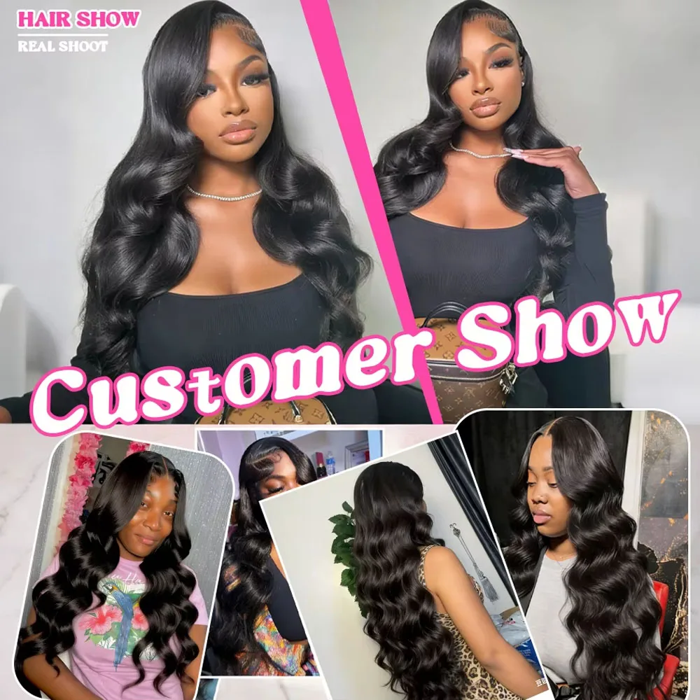 13x4 HD Lace Frontal Wigs For Women Body Wave Human Hair Lace Front Wig Brazilian Wavy Glueless Wig Pre Plucked With Baby Hair image 6
