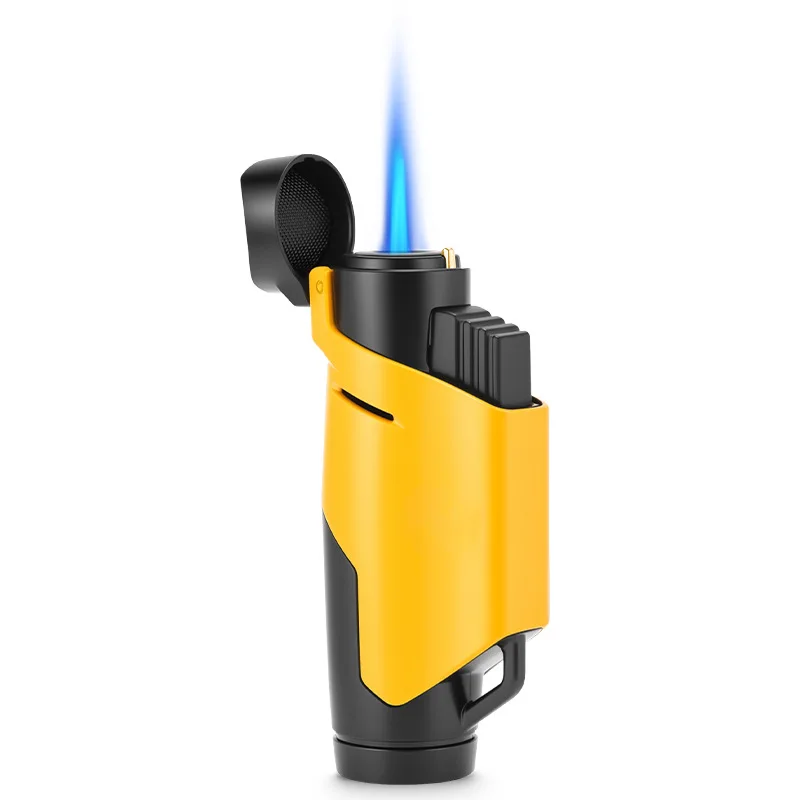 

Многофункциональная ветрозащитная одинарная прямая прямая зажигалка для сигар из металлического материала, портативная зажигалка для сигар для мужчин, элитный подарок