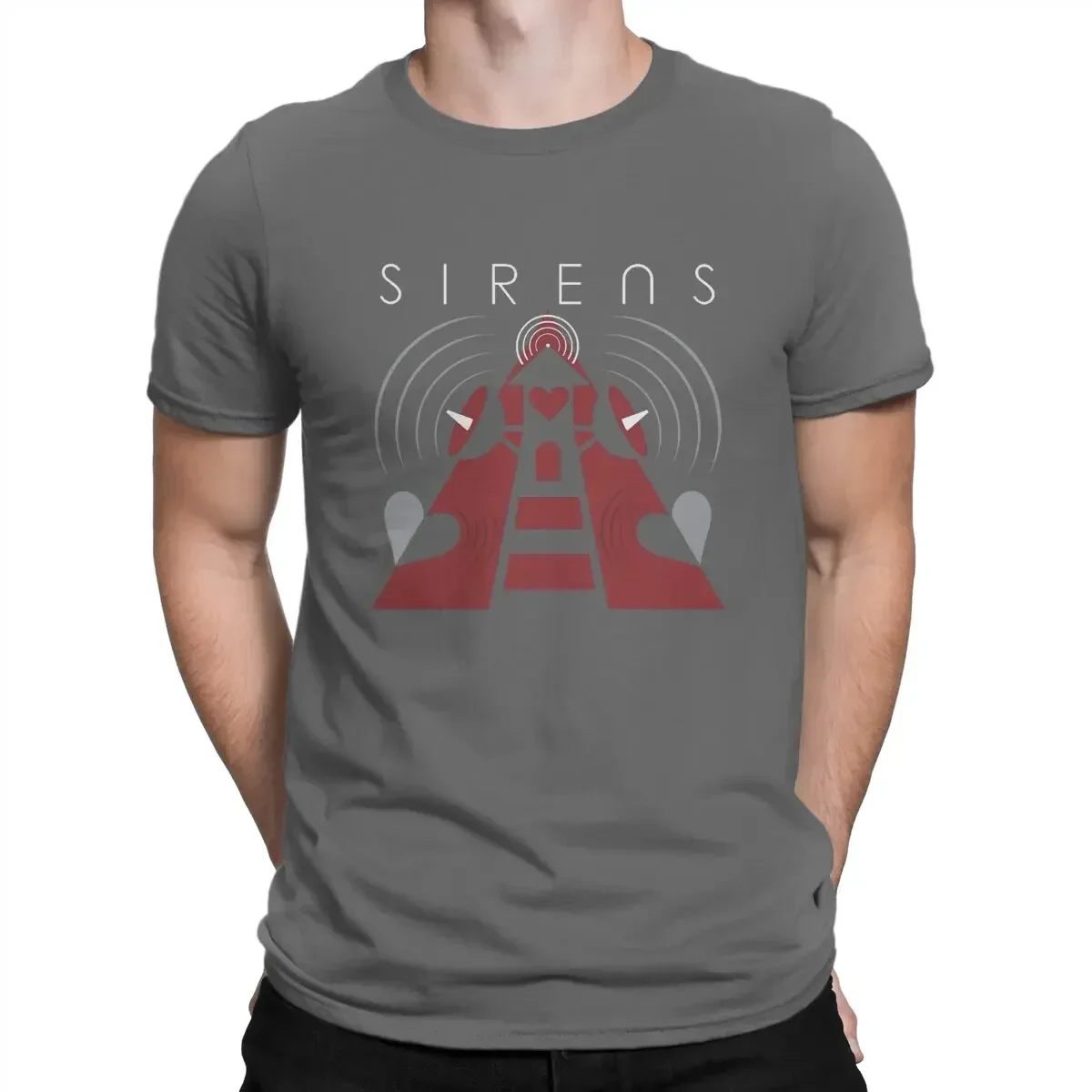 Camisetas de algodón informales de Sirens Rock para hombres, camiseta de banda de manga corta, ropa de cuello redondo, 4XL, 5XL, harajuku