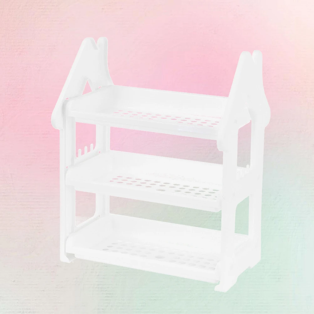

Three Layers Multifunctional Plastic Storage Rack Desktop Condiments Organizer Holder Shelf for Bathroom Kitchen (White