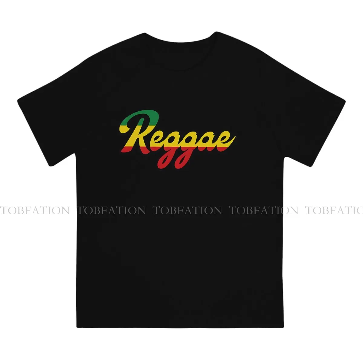 Rasta Design Crewneck TShirts Reggae Print Men's T Shirt Hipster Clothing Size S-6XL