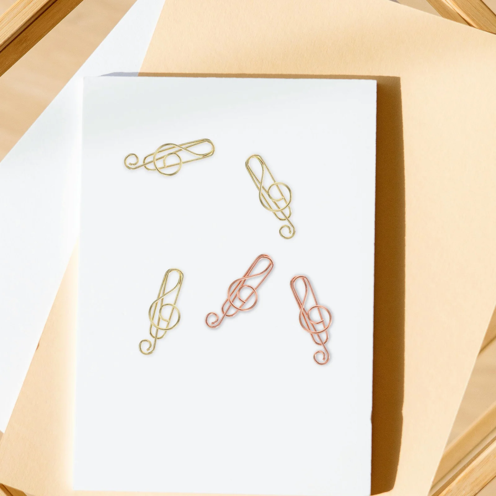 

40Pcs Musical Paper Clips Cute Metal Page Holder Clip for Folders Journals Bookmarks Functional Office School Stationery