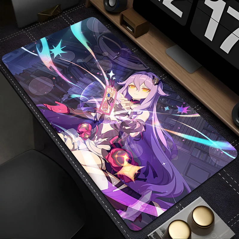 Muismat Accessoires Toetsenbord Pad Bureau Mat Anime H-honkai Impact 3-muismat Natuurlijk rubber Antislip Gaming Uitgebreide pad