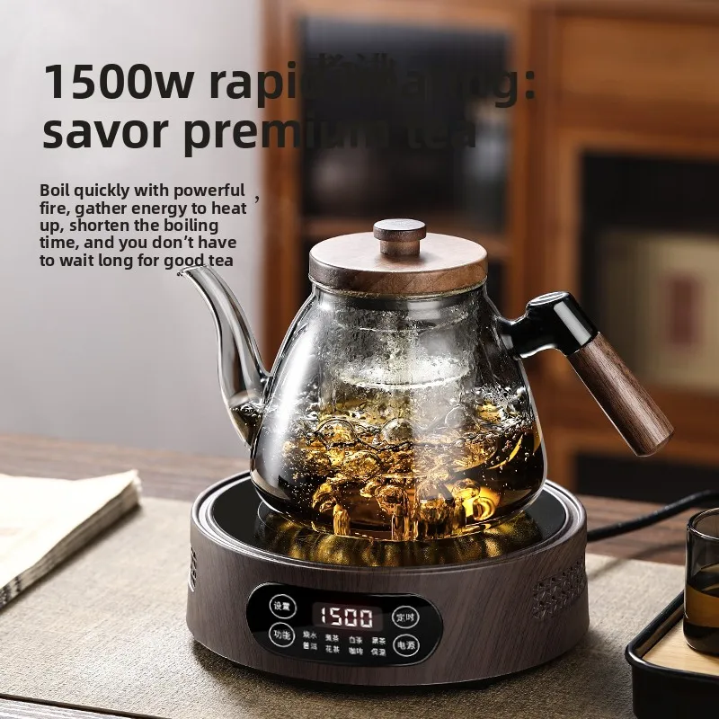 220V New Thickened Heat Resistant Glass Teapot Large Capacity Electric Stove Tea Set with Tea Water Separation