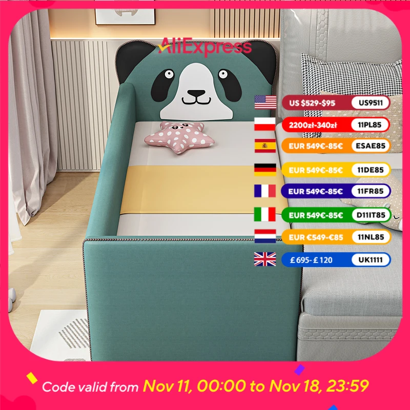 

Comforter Boundary Kids Bed Frame Sleeping Nordic Bedroom Princess Baby Bed Girls Modern Style Camas Infantiles Kids Furniture