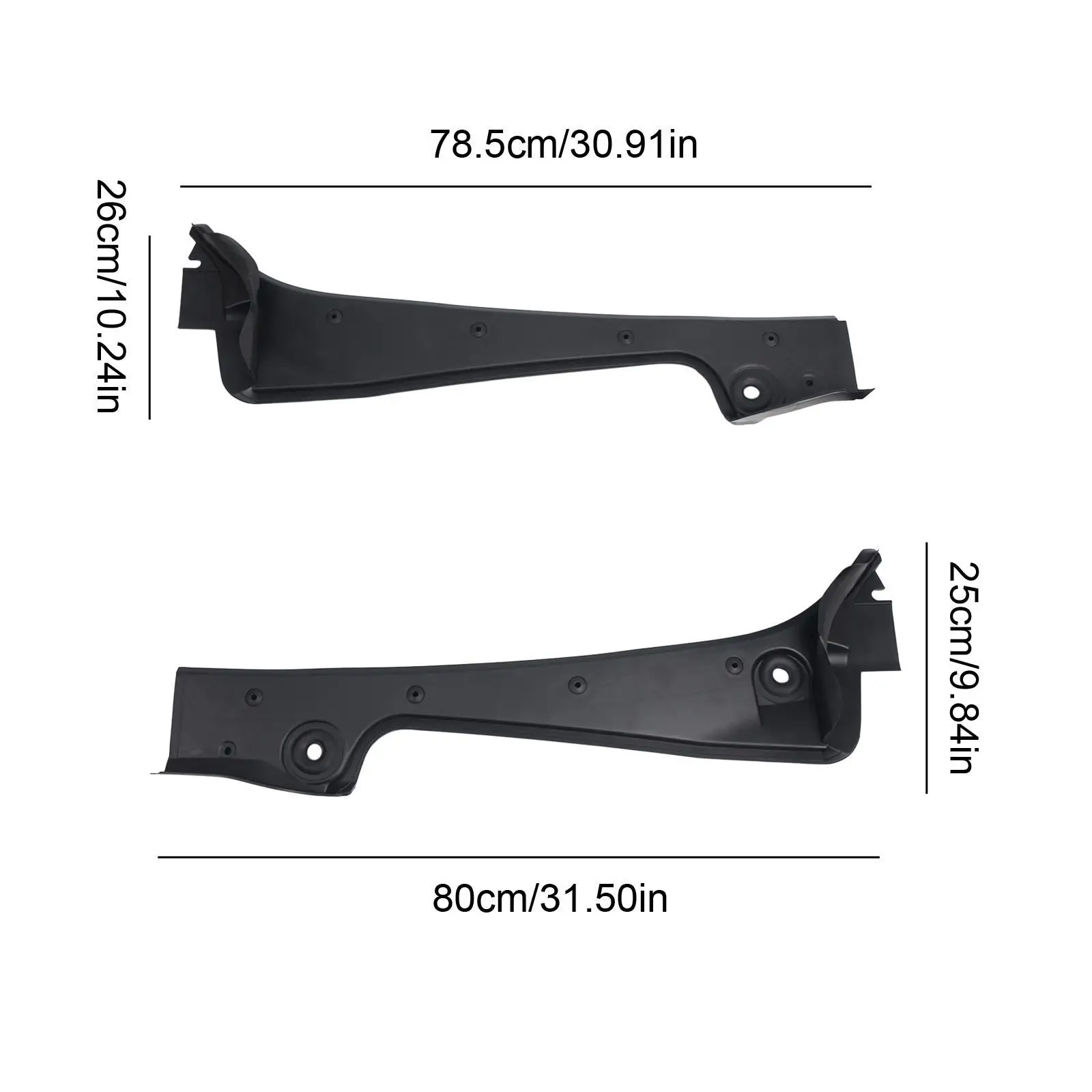 1 زوج 51717027083 قوي الجبهة ممسحة زجاج أمامي الجانب غطاء القلنسوة الزخارف المصدات لسيارات BMW 5 'E60 2001-2009 5' E61 2002-2007