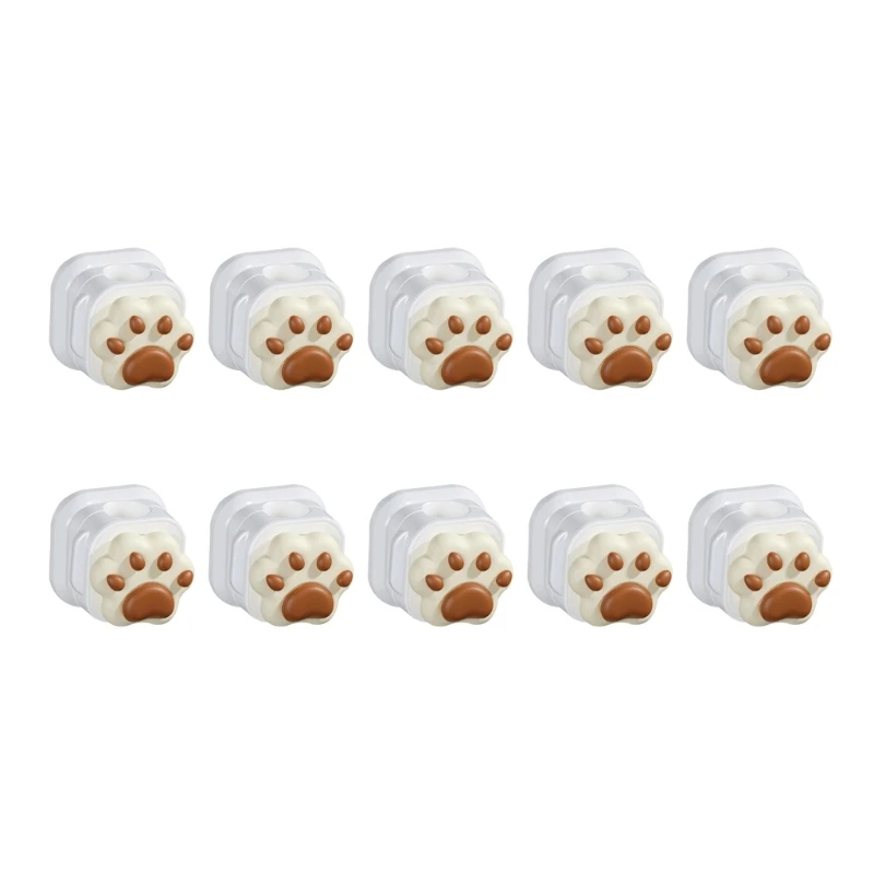 10 Cats Claws Cord Clip Secure Cable Holder ABS Office Organizers