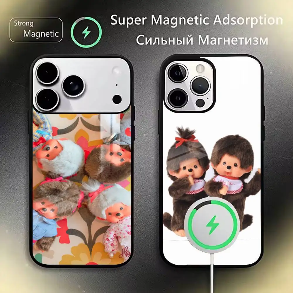 

Cute M-monchhichis-s Phone Case For iPhone17,16,15,14,13,12,11 Plus,Pro Magnetic For Magsafe Wireless Charging