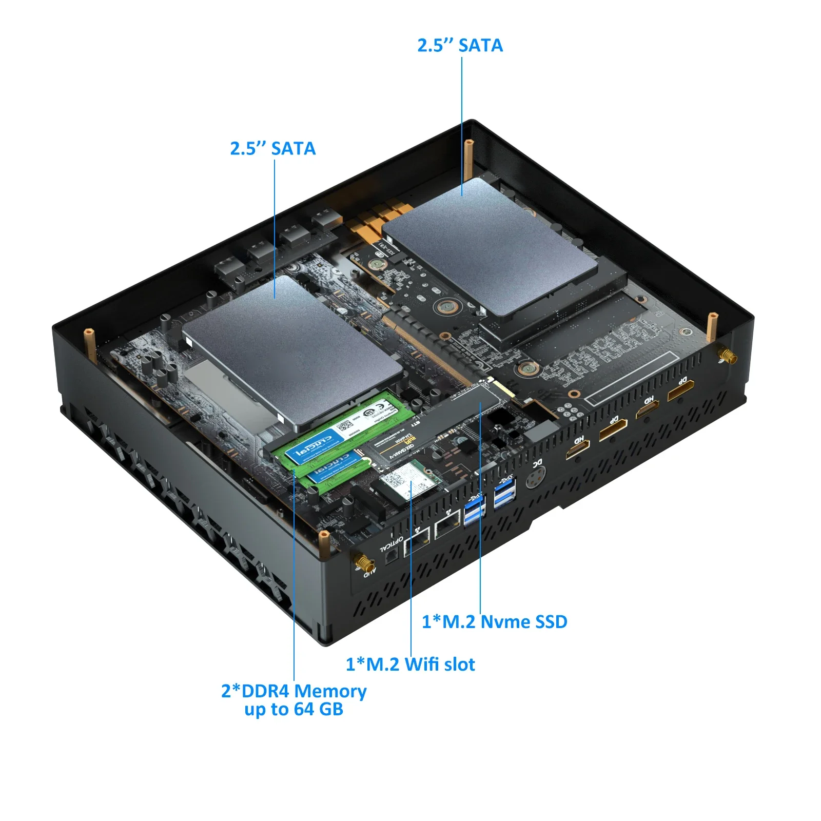 أحدث طراز لعام 2025 Intel Core I9 13900F RTX4070 12G شاشة فريدة من نوعها 2HD + 2DP 8USB DDR5 كمبيوتر صغير للألعاب عالي الأداء #4