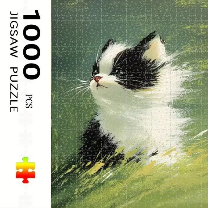 

500 PCS Jigsaw Puzzle Kitten Pattern Perfect for DIY Creative Fun with Family,Gift ,teasing Toy