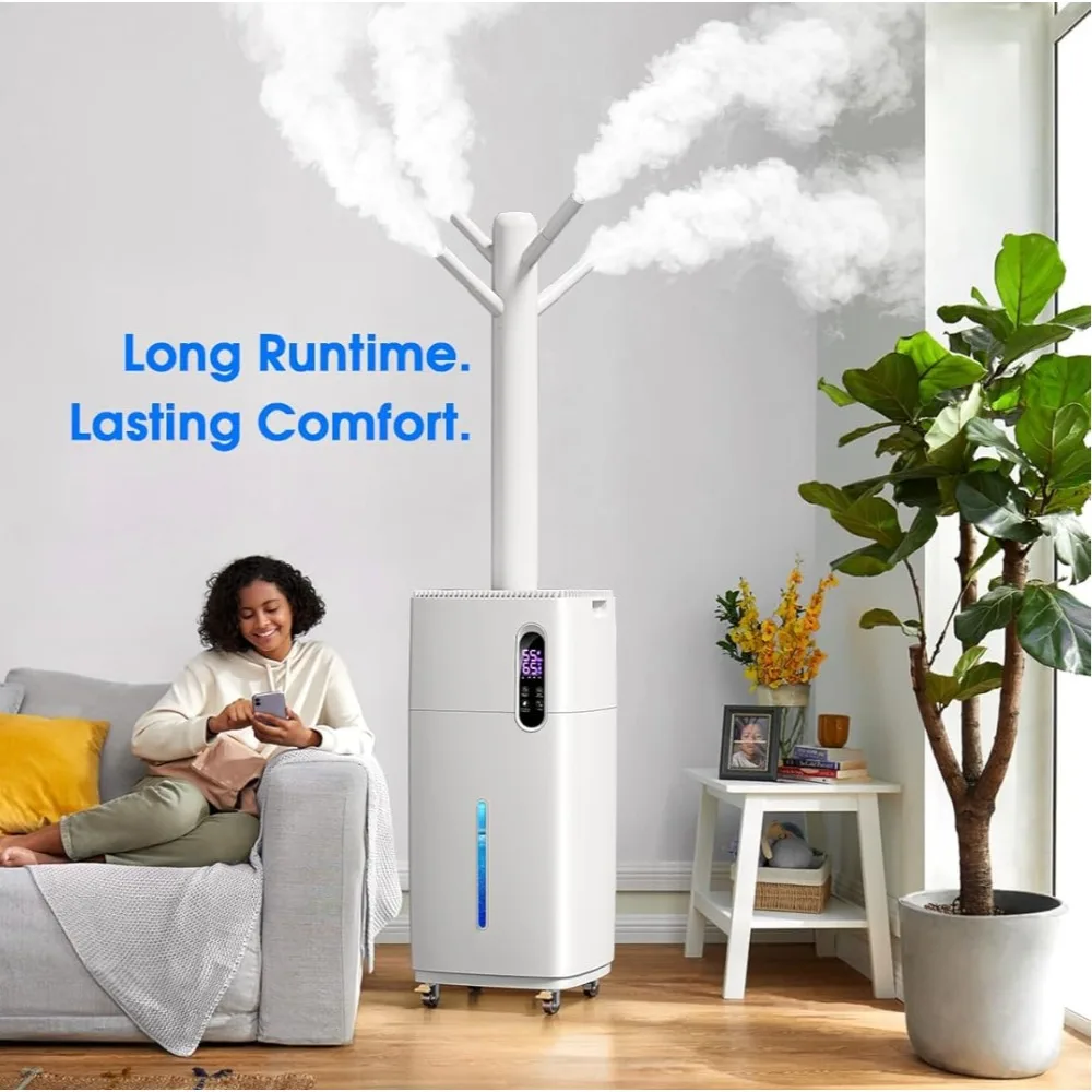 26L/5.7Gal Humidifier for Large Room Up to 3000 ft², 6-core atomization, 2000 mL/h Mist Output, Remote Control and 6 Mist Level