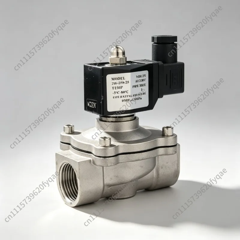 Outdoor Waterproof Stainless Steel Solenoid Valve, 220V 24V Normally Closed Water Gas Control Valve DN15 DN20
