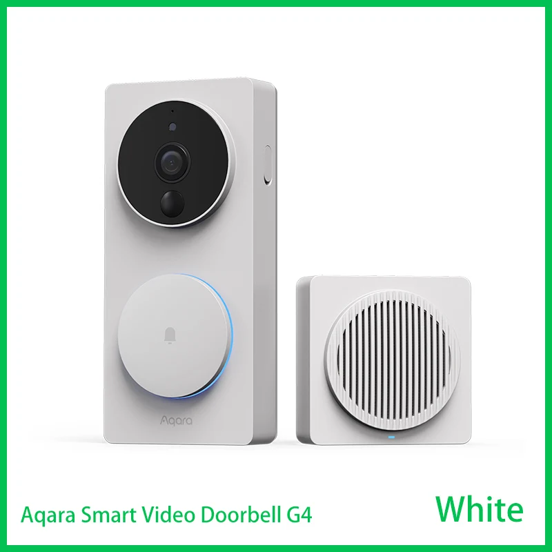 Aqara G4 videodeurbel met bel - 2K WiFi draadloos tweerichtingsgesprek nachtzicht menselijke detectie compatibel met Apple HomeKit