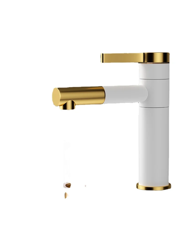 

All copper faucet, washbasin, pull-out bathroom, bathroom, household hot and cold , washbasin,