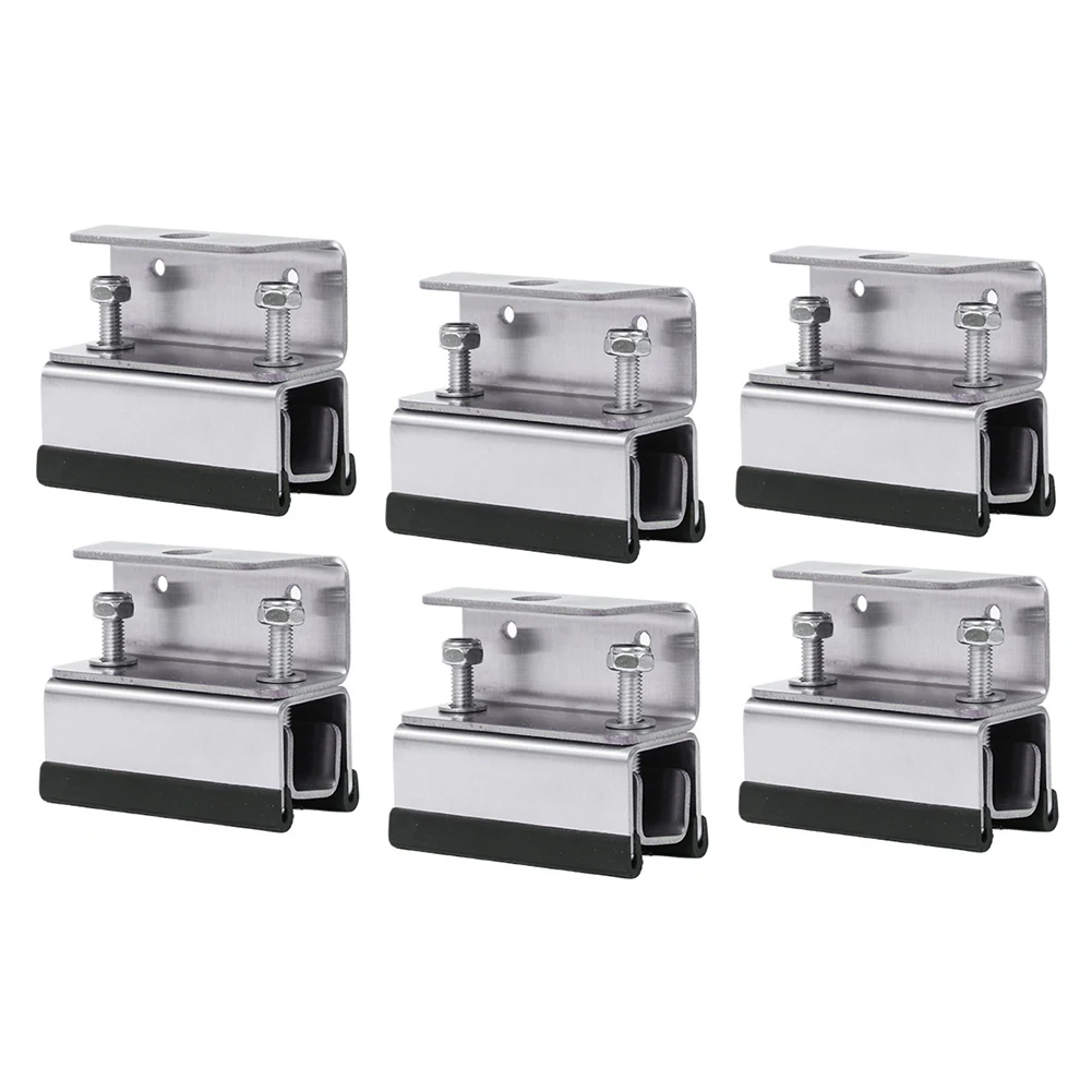 6pcs Solar Panel Mounting Brackets Supporting For RV Roof Boat Yachts Stabilizer Stainless Steel PV Brackets Roof Box Fixed