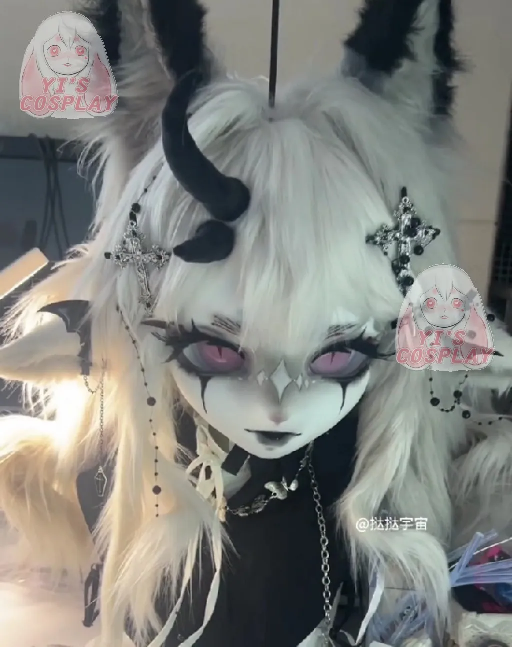 Kemono Kigurumi Cosplay Custom Furry Head, Headsets artesanais, Fursuit Besta personalizado