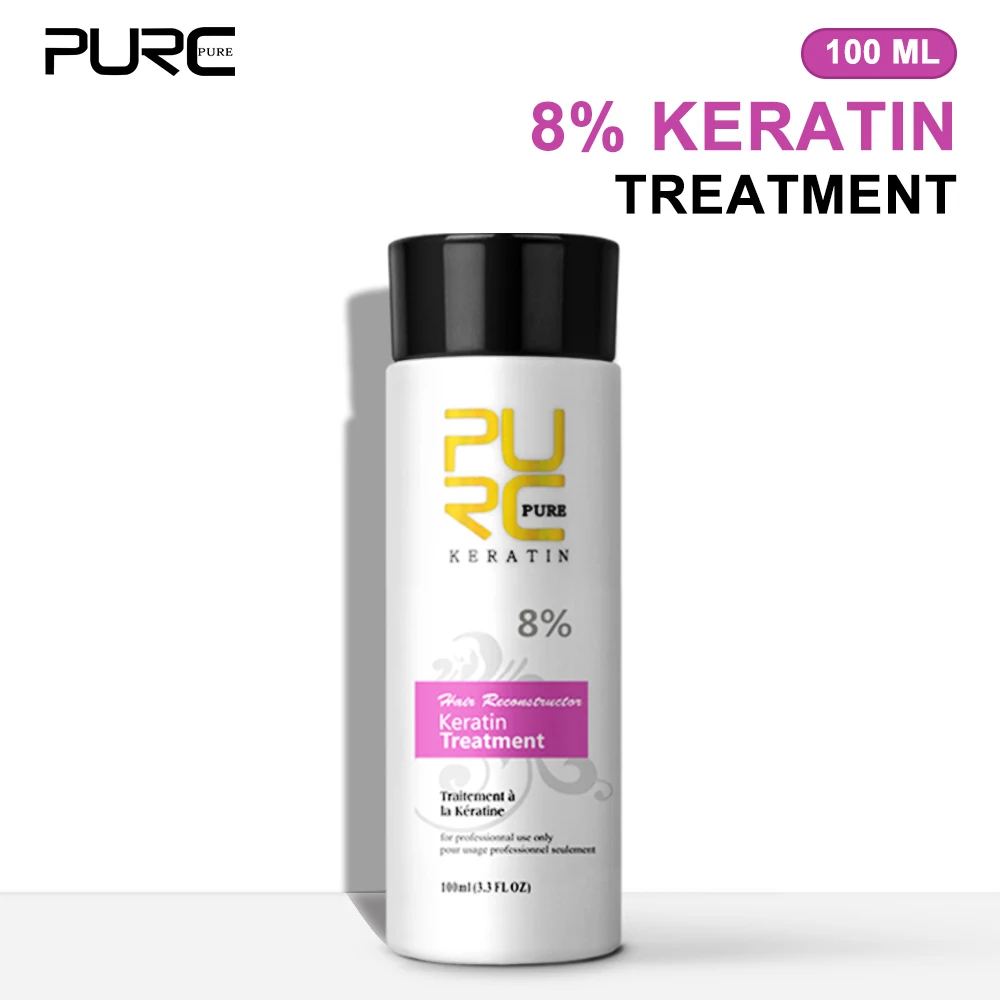 

PURC 8% Keratin Treatment Brazilian Smoothing Straighting Hair Care Salon Products 100ml