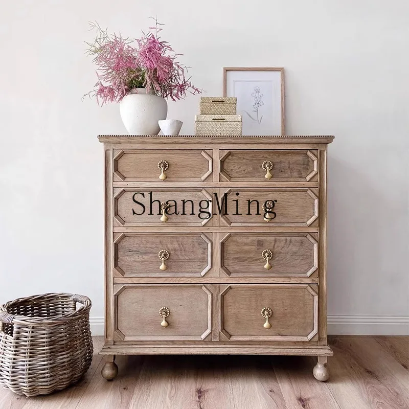 

ZYY home retro solid wood porch cabinet creative living room eight bucket shoe cabinet bedroom wall decorative cabinet