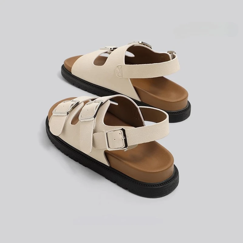 

Women's 2025 new summer wear Birkenstocks sandals platform with skirts versatile Birkenstocks Roman sandals